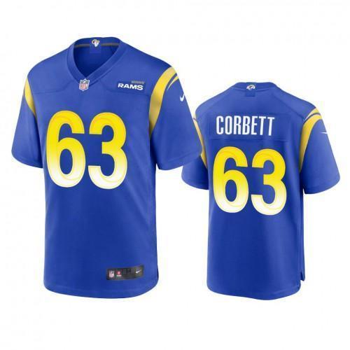 Los Angeles Rams #63 Austin Corbett Nike Game NFL Jersey - Royal