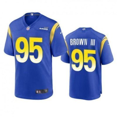 Los Angeles Rams #95 Bobby Brown III Nike Game NFL Jersey - Royal