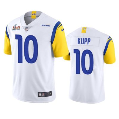 Los Angeles Rams #10 Cooper Kupp Super Bowl LVI Patch Nike Alternate Vapor Limited NFL Jersey - White