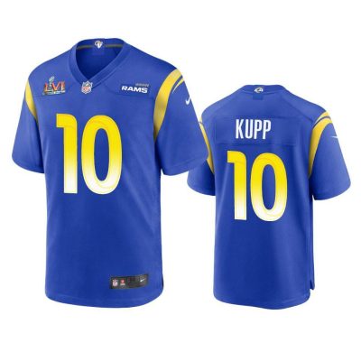 Los Angeles Rams #10 Cooper Kupp Super Bowl LVI Patch Nike Game NFL Jersey - Royal