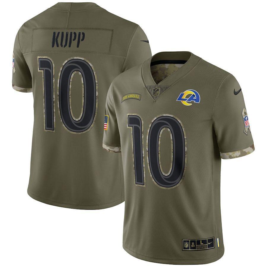 Los Angeles Rams #10 Cooper Kupp Nike 2022 Salute To Service Limited Jersey - Olive