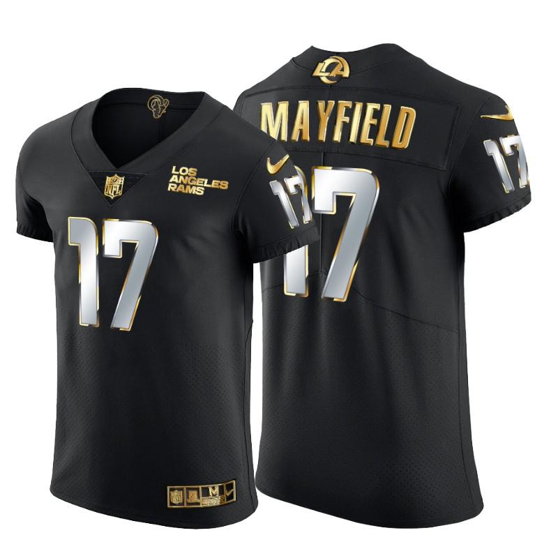 Los Angeles Rams #17 Baker Mayfield Nike Black Edition Vapor Untouchable Elite NFL Jersey