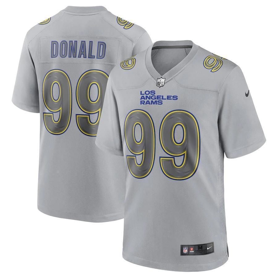 Los Angeles Rams #99 Aaron Donald Gray Atmosphere Fashion Game Jersey