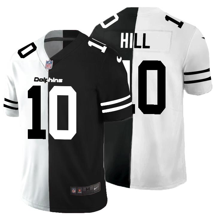 Miami Dolphins #10 Tyreek Hill Black V White Peace Split Nike Vapor Untouchable Limited NFL Jersey