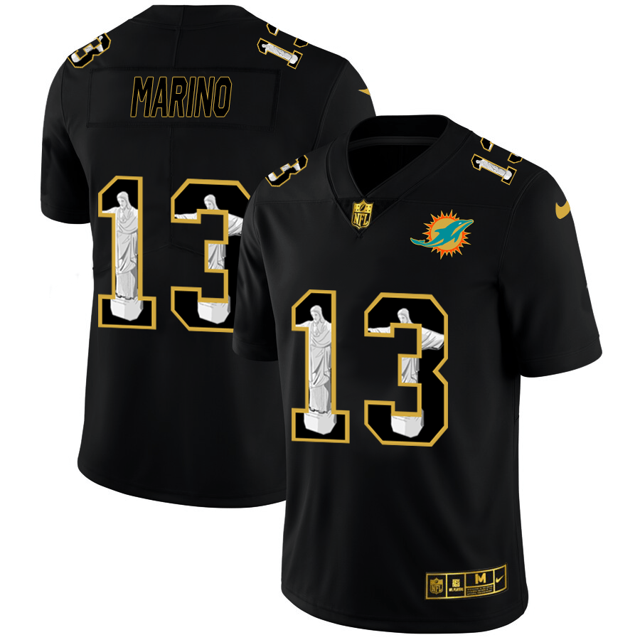 Miami Dolphins #13 Dan Marino Nike Carbon Black Vapor Cristo Redentor Limited NFL Jersey