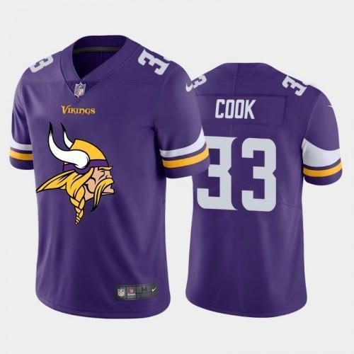 Minnesota Vikings #33 Dalvin Cook Purple Nike Big Team Logo Vapor Limited NFL Jersey