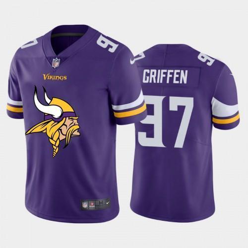 Minnesota Vikings #97 Everson Griffen Purple Nike Big Team Logo Vapor Limited NFL Jersey