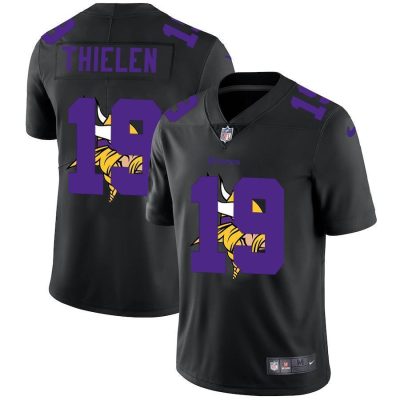 Minnesota Vikings #19 Adam Thielen Nike Team Logo Dual Overlap Limited NFL Jersey Black