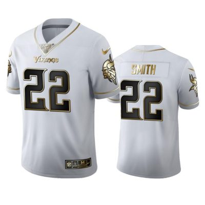 Minnesota Vikings #22 Harrison Smith Nike White Golden Edition Vapor Limited NFL 100 Jersey