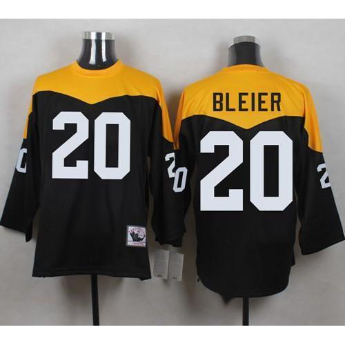 Mitchell And Ness 1967 Pittsburgh Steelers #20 Rocky Bleier Black/Yelllow Throwback Stitched NFL Jersey
