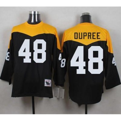 Mitchell And Ness 1967 Pittsburgh Steelers #48 Bud Dupree Black/Yelllow Throwback Stitched NFL Jersey