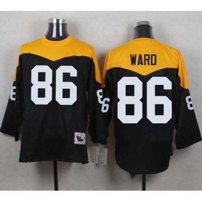 Mitchell And Ness 1967 Pittsburgh Steelers #86 Hines Ward Black/Yelllow Throwback Stitched NFL Jersey