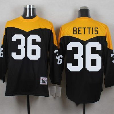 Mitchell And Ness 1967 Steelers #36 Jerome Bettis Black/Yelllow Throwback Stitched NFL Jersey