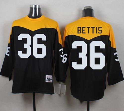 Mitchell And Ness 1967 Steelers #36 Jerome Bettis Black/Yelllow Throwback Stitched NFL Jersey