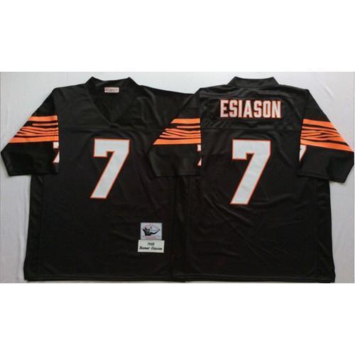 Mitchell And Ness Cincinnati Bengals #7 Boomer Esiason Black Throwback Stitched NFL Jersey