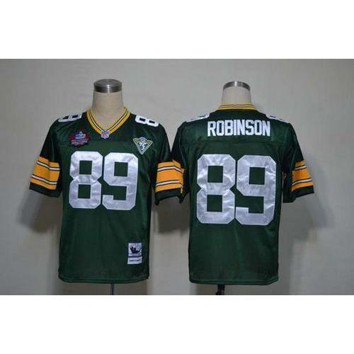 Mitchell And Ness Green Bay Packers #89 Dave Robinson Green Throwback Stitched Jersey