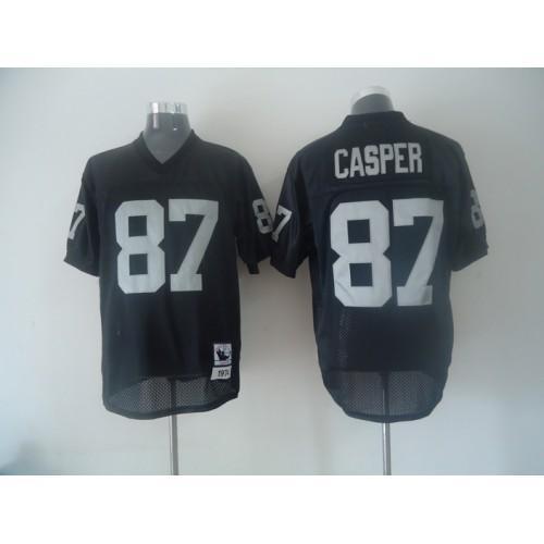 Mitchell And Ness Las Vegas Raiders #87 Dave Casper Black Throwback Stitched NFL Jersey