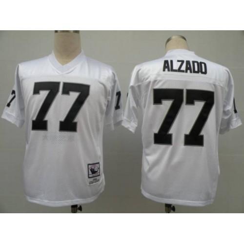 Mitchell and Ness Las Vegas Raiders #77 Lyle Alzado White Stitched Throwback NFL Jersey