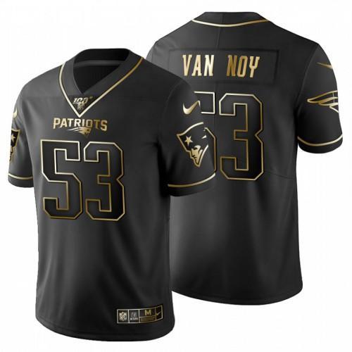 New England Patriots #53 Kyle Van Noy Nike Black Golden Limited NFL 100 Jersey