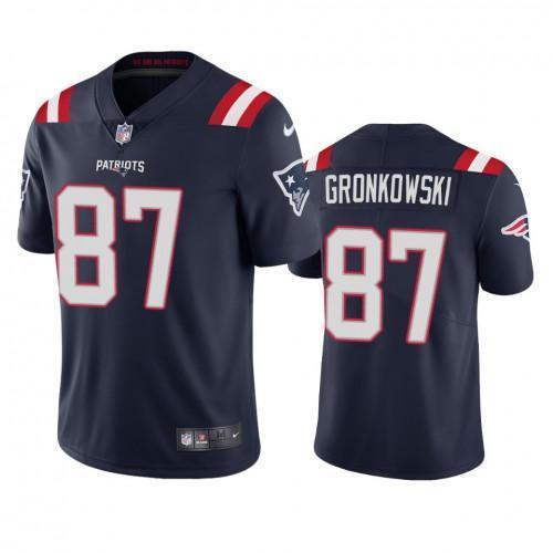 New England Patriots #87 Rob Gronkowski Nike Navy 2020 Vapor Limited Jersey