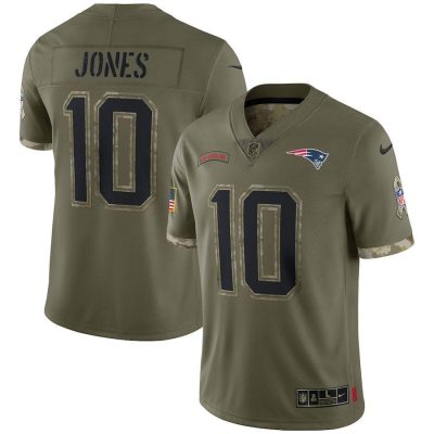 New England Patriots #10 Mac Jones Nike 2022 Salute To Service Limited Jersey - Olive