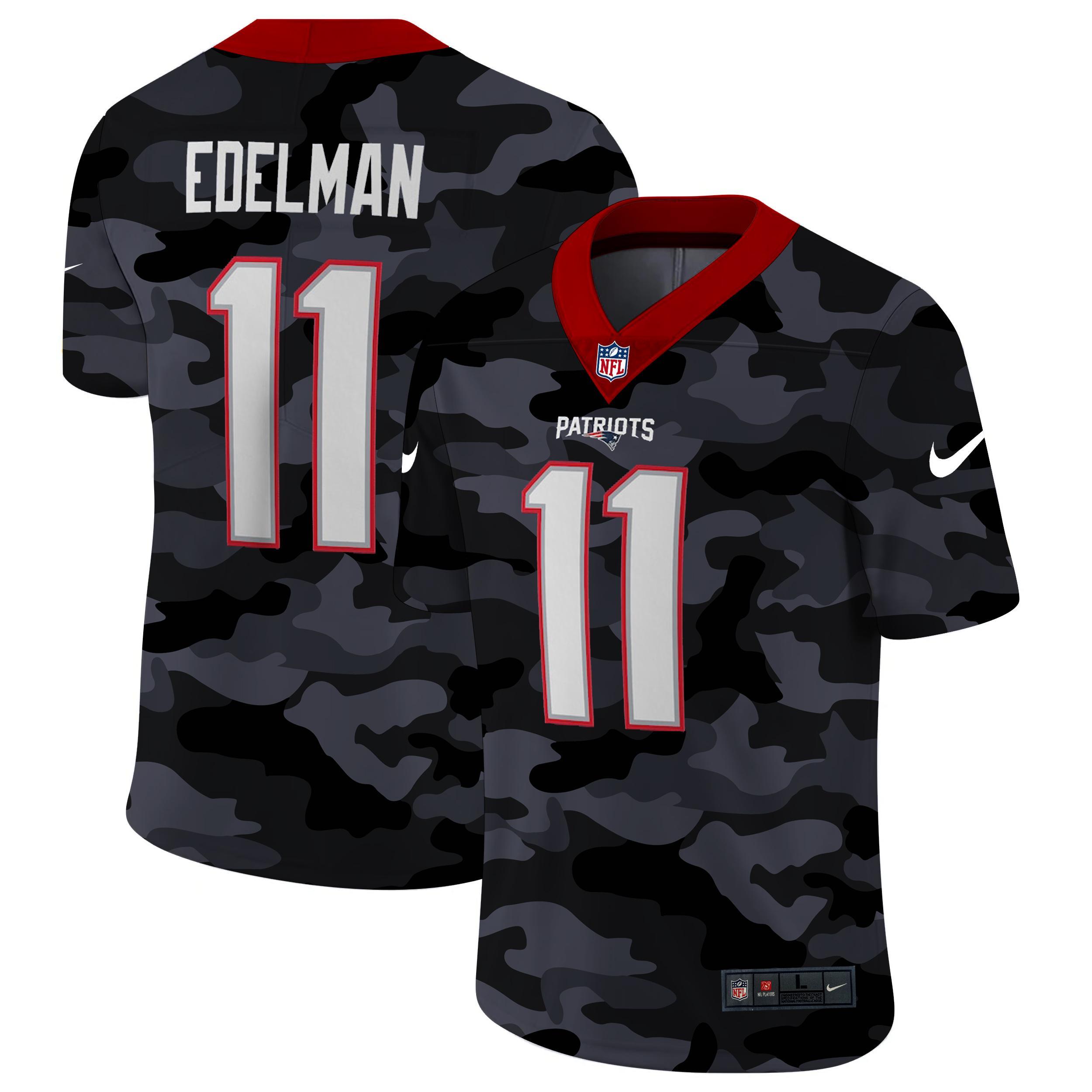 New England Patriots #11 Julian Edelman Nike 2020 Black CAMO Vapor Untouchable Limited Stitched NFL Jersey