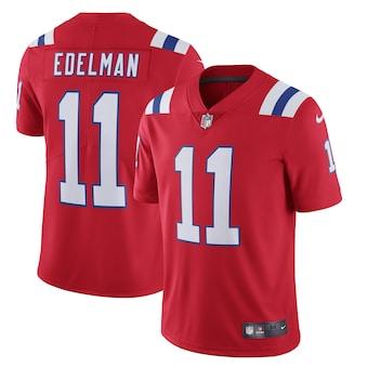 New England Patriots #11 Julian Edelman Nike Red Alternate 2020 Vapor Limited Jersey
