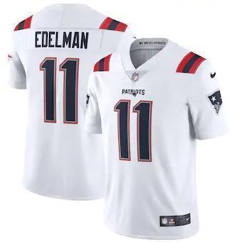 New England Patriots #11 Julian Edelman Nike White 2020 Vapor Limited Jersey