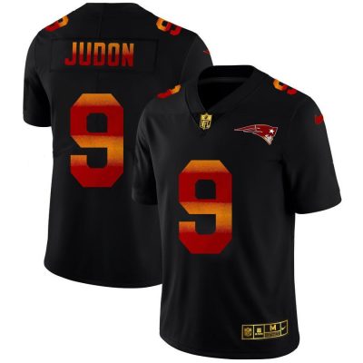 New England Patriots #9 Matt Judon Black Nike Red Orange Stripe Vapor Limited NFL Jersey