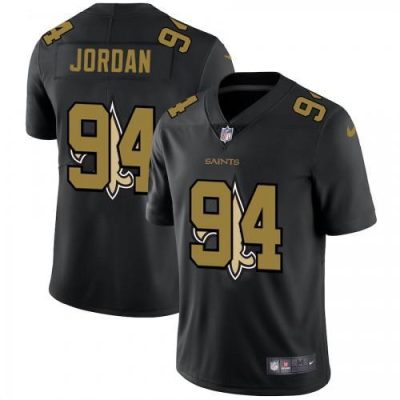 New Orleans New Orleans Saints #94 Cameron Jordan Nike Team Logo Dual Overlap Limited NFL Jersey Black