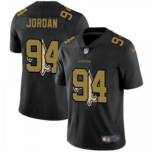New Orleans New Orleans Saints #94 Cameron Jordan Nike Team Logo Dual Overlap Limited NFL Jersey Black