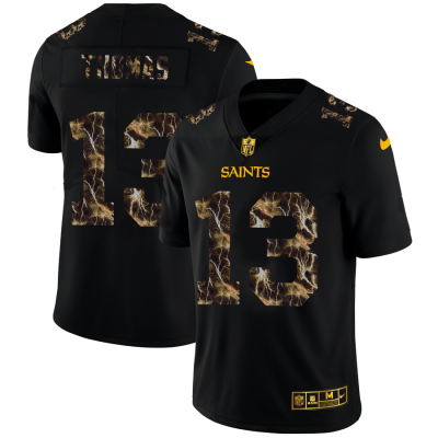 New Orleans Saints #13 Michael Thomas Black Nike Flocked Lightning Vapor Limited NFL Jersey