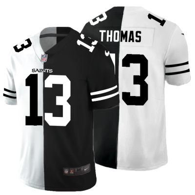 New Orleans Saints #13 Michael Thomas Black V White Peace Split Nike Vapor Untouchable Limited NFL Jersey