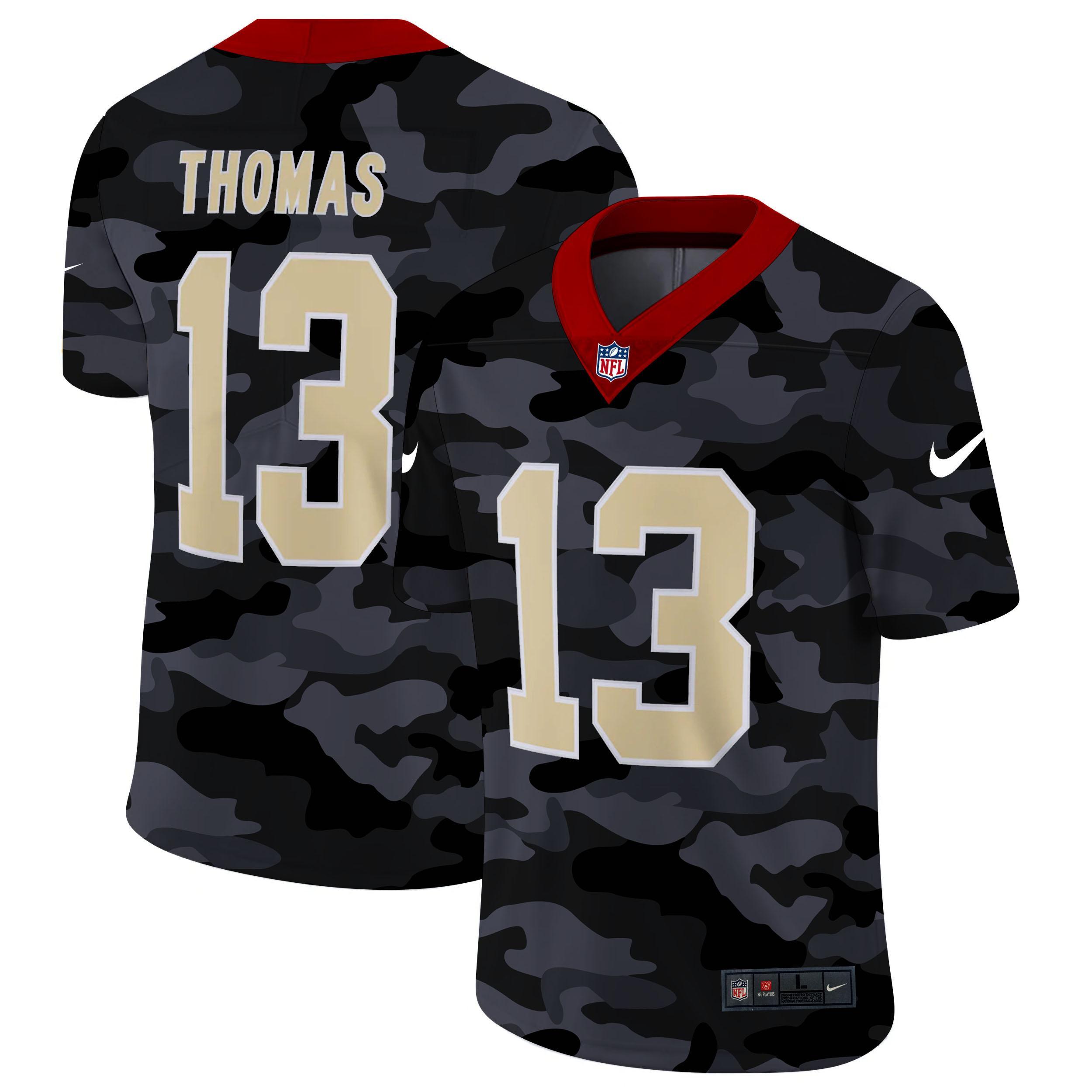 New Orleans Saints #13 Michael Thomas Nike 2020 Black CAMO Vapor Untouchable Limited Stitched NFL Jersey