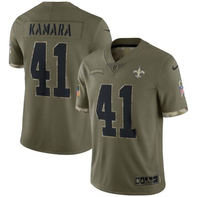 New Orleans Saints #41 Alvin Kamara Nike 2022 Salute To Service Limited Jersey - Olive