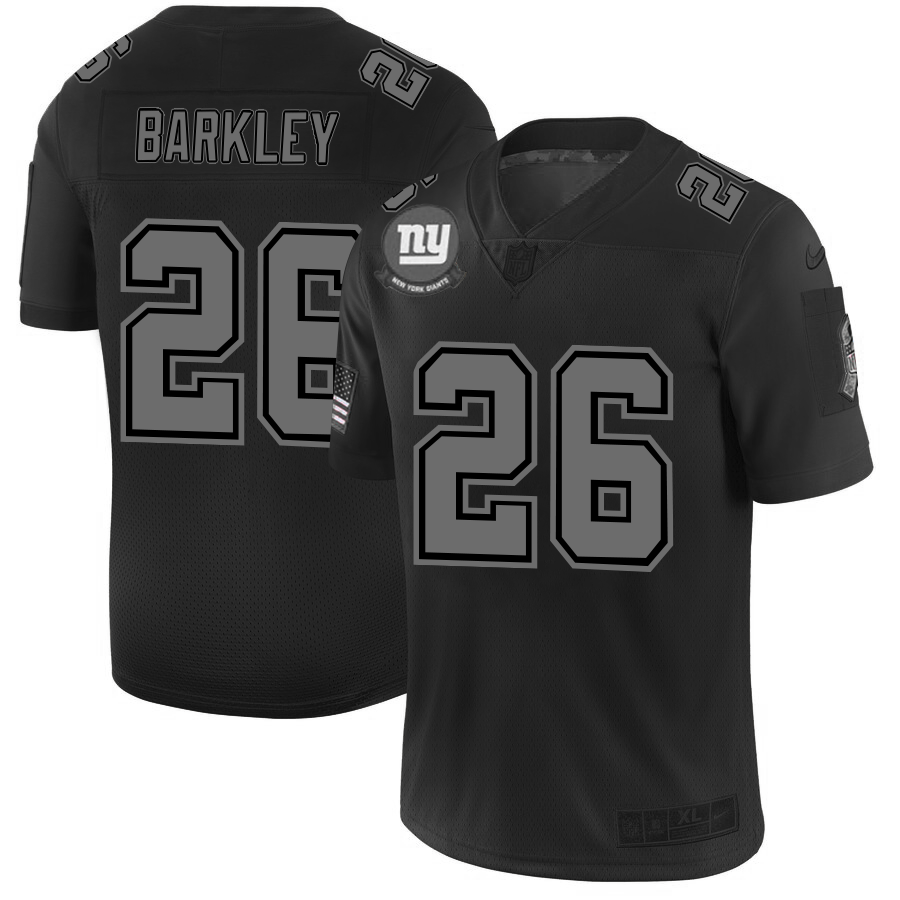 New York Giants #26 Saquon Barkley Men's Nike Black 2019 Salute To Service Limited Stitched NFL Jersey