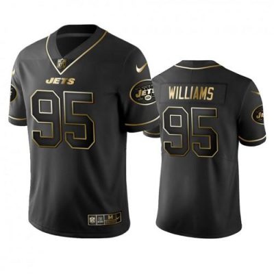 New York Jets #95 Quinnen Williams Stitched NFL Vapor Untouchable Limited Black Golden Jersey