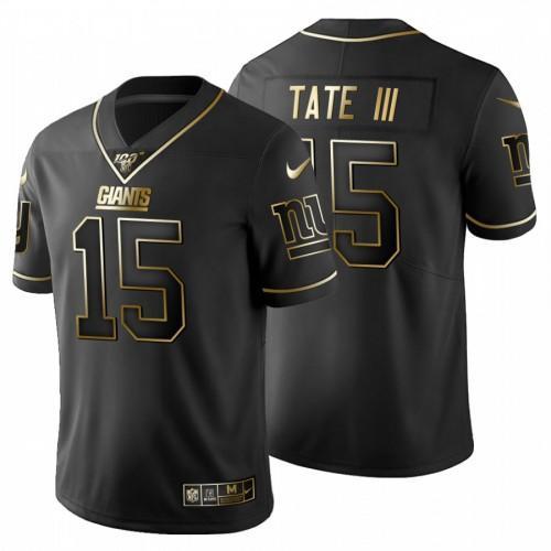 New York New York Giants #15 Golden Tate III Men's Nike Black Golden Limited NFL 100 Jersey Men's
