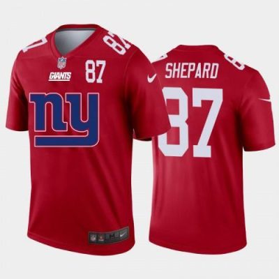New York New York Giants #87 Sterling Shepard Red Men's Nike Big Team Logo Player Vapor Limited NFL Jersey Men's