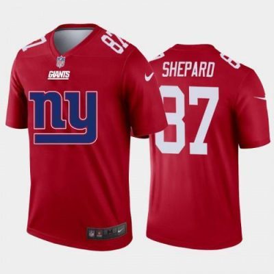 New York New York Giants #87 Sterling Shepard Red Men's Nike Big Team Logo Vapor Limited NFL Jersey Men's