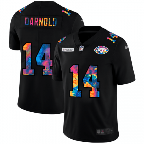 New York New York Jets #14 Sam Darnold Nike Multi-Color Black 2020 NFL Crucial Catch Vapor Untouchable Limited Jersey
