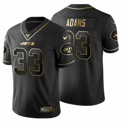 New York New York Jets #33 Jamal Adams Nike Black Golden Limited NFL 100 Jersey