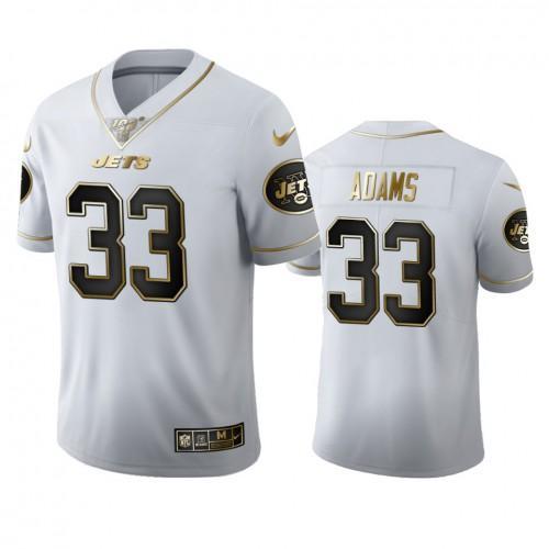 New York New York Jets #33 Jamal Adams Nike White Golden Edition Vapor Limited NFL 100 Jersey
