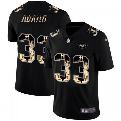 New York New York Jets #33 Jamal Adams Carbon Black Vapor Statue Of Liberty Limited NFL Jersey