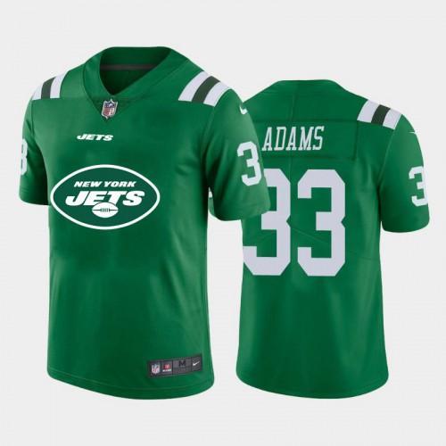New York New York Jets #33 Jamal Adams Green Nike Big Team Logo Vapor Limited NFL Jersey