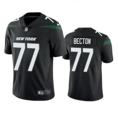 New York New York Jets #77 Mekhi Becton Nike Black 2020 NFL Draft Vapor Limited Jersey