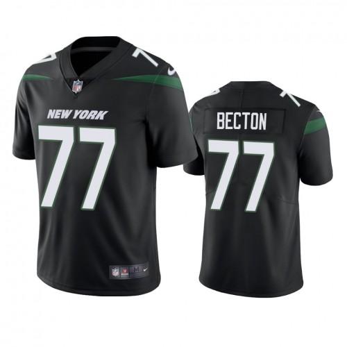 New York New York Jets #77 Mekhi Becton Nike Black 2020 NFL Draft Vapor Limited Jersey