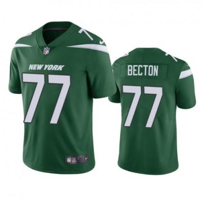 New York New York Jets #77 Mekhi Becton Nike Green 2020 NFL Draft Vapor Limited Jersey