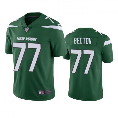 New York New York Jets #77 Mekhi Becton Nike Green 2020 NFL Draft Vapor Limited Jersey