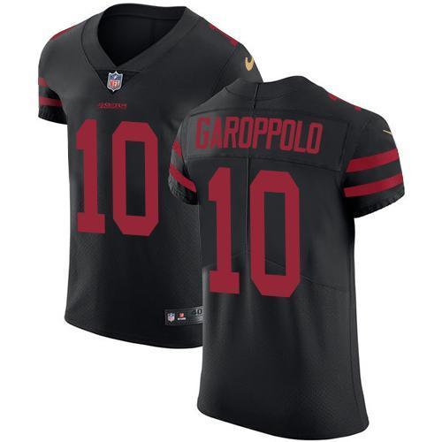 Nike 49ers #10 Jimmy Garoppolo Black Alternate Stitched NFL Vapor Untouchable Elite Jersey
